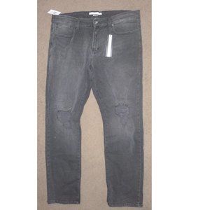 Men Edgar + Ash Black MINERAL WASH Slim Fit  Jeans Waist Size 28W x 30L NWT